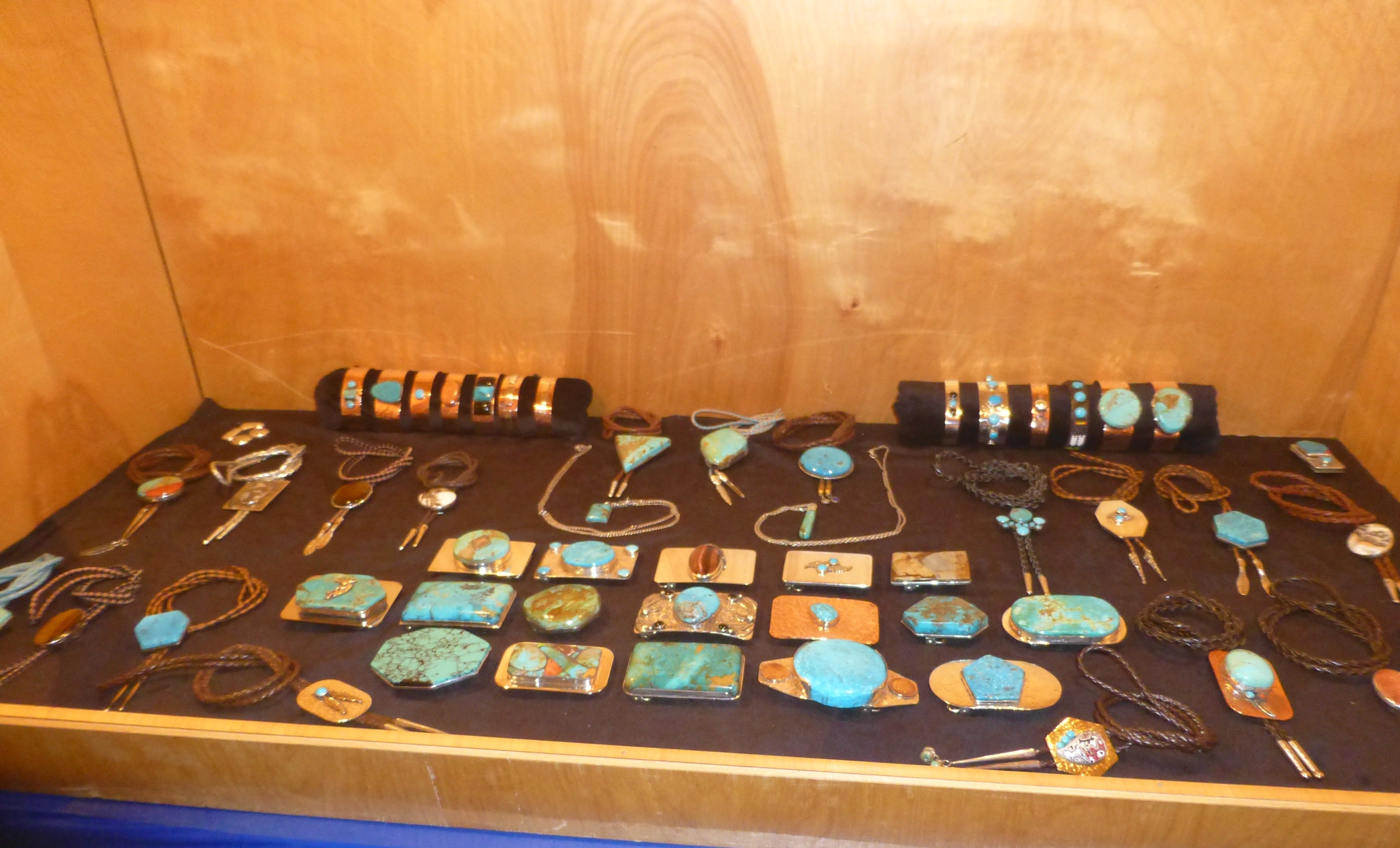 Mike Gonzalez's Silver and Turquoise Display Case.